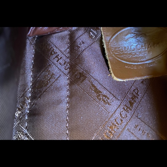 LONGCHAMP VINTAGE CAMEL TAN GENUINE LEATHER Backpack GORG RARE LUX $ FIRM - Picture 8 of 16